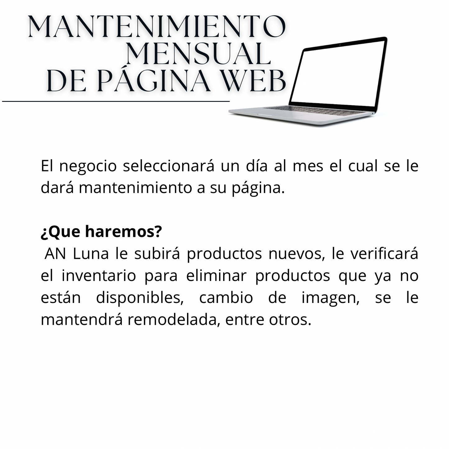 Mantenimiento Página Web